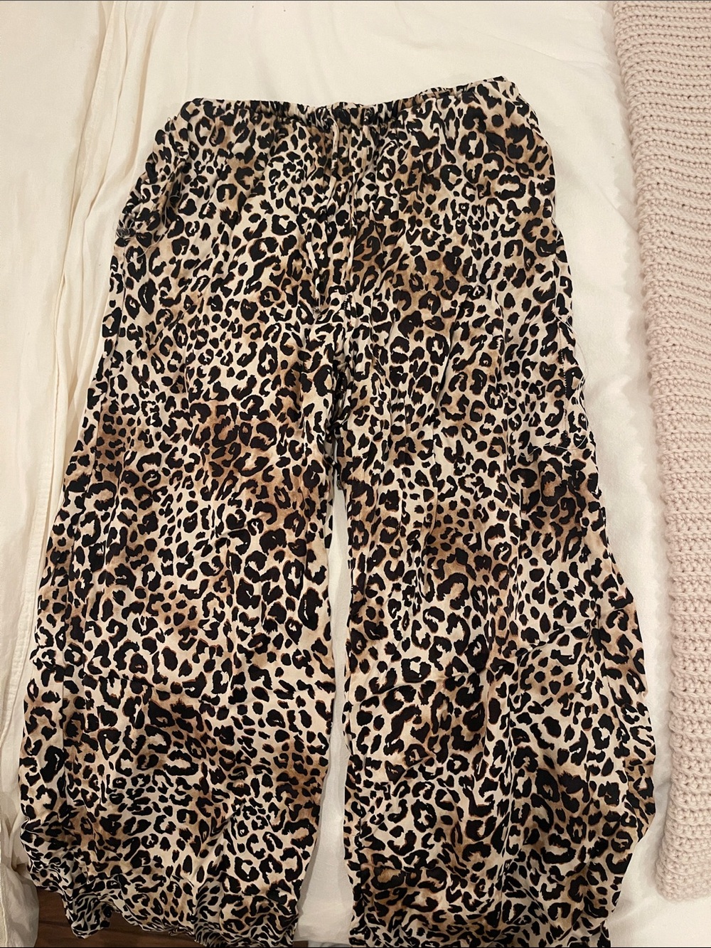 Bershka Kids Leopard Print Joggers - Brown & Black